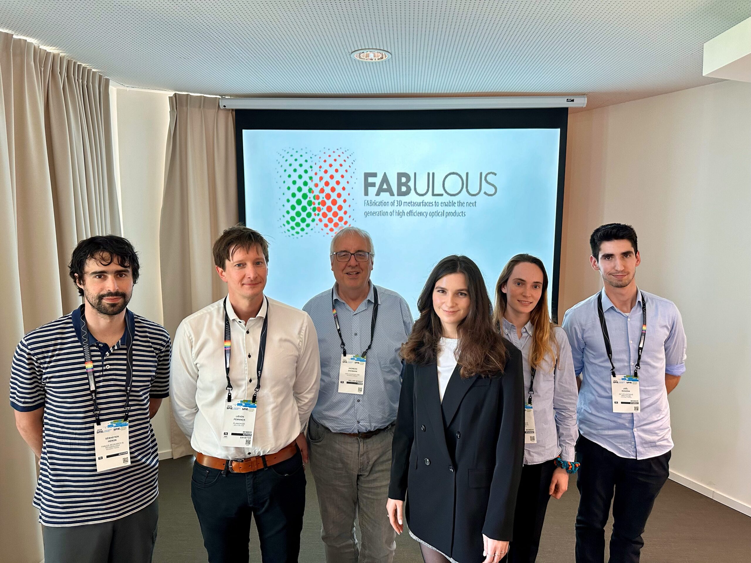 FABulous partners at SPIE Photonics Europe / SPIE Optical System Design